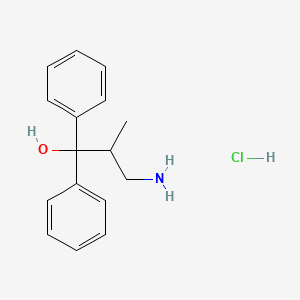 molecular formula C16H20ClNO B13738697 1,1-Diphenyl-2-methyl-3-aminopropanol hydrochloride CAS No. 14185-09-2