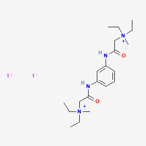 [2-[3-[[2-[diethyl(methyl)azaniumyl]acetyl]amino]anilino]-2-oxoethyl]-diethyl-methylazanium;diiodide