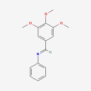 molecular formula C16H17NO3 B13738832 N-(3,4,5-Trimethoxybenzylidene)aniline CAS No. 32349-41-0