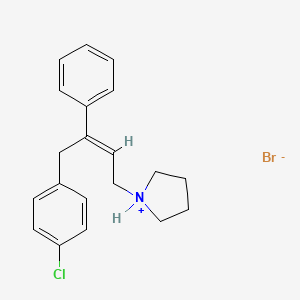 1-[(E)-4-(4-chlorophenyl)-3-phenylbut-2-enyl]pyrrolidin-1-ium;bromide