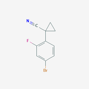 molecular formula C10H7BrFN B1373887 1-(4-溴-2-氟苯基)环丙烷-1-碳腈 CAS No. 749928-88-9
