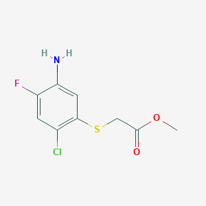 Acetic acid, [(5-amino-2-chloro-4-fluorophenyl)thio]-, methyl ester