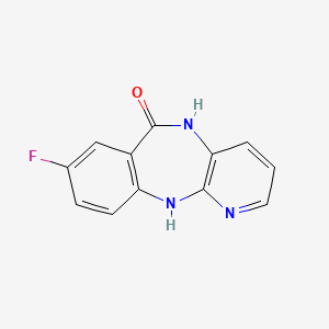 molecular formula C12H8FN3O B13738878 8-Fluoro-1H-benzo[e]pyrido[3,2-b][1,4]diazepin-6(5H)-one 