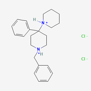 molecular formula C23H32Cl2N2 B13738902 1'-Benzyl-4'-phenyl-1,4'-bipiperidine dihydrochloride CAS No. 13800-08-3