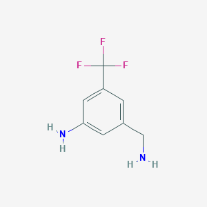 molecular formula C8H9F3N2 B1373893 3-(氨甲基)-5-(三氟甲基)苯胺 CAS No. 1233324-80-5