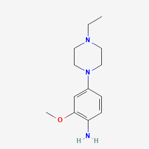 molecular formula C13H21N3O B1373896 4-(4-乙基哌嗪-1-基)-2-甲氧基苯胺 CAS No. 761440-90-8