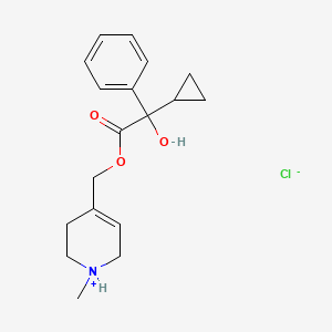 alpha-Cyclopropylmandelic acid (1-methyl-1,2,3,6-tetrahydro-4-pyridyl)methyl ester HCl