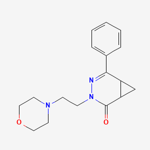 4-(2-Morpholinoethyl)-2-phenyl-3,4-diazabicyclo(4.1.0)hept-2-en-5-one