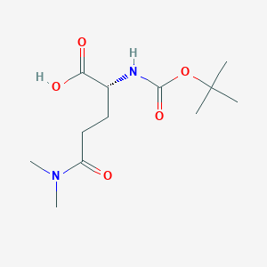molecular formula C12H22N2O5 B1373906 (R)-2-((叔丁氧羰基)氨基)-5-(二甲氨基)-5-氧代戊酸 CAS No. 721927-50-0