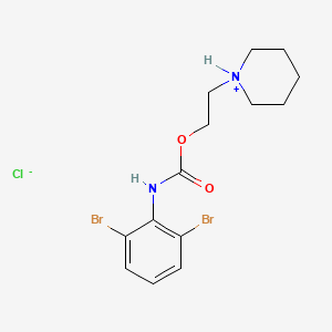 2-Piperidinoethyl 2,6-dibromocarbanilate hydrochloride