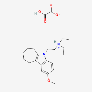 5H-Cyclohept(b)indole, 6,7,8,9,10-pentahydro-5-(2-diethylaminoethyl)-2-methoxy-, oxalate