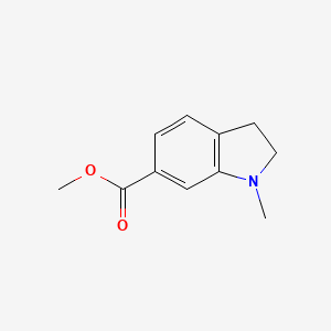 molecular formula C11H13NO2 B1373910 1-甲基-2,3-二氢-1H-吲哚-6-甲酸甲酯 CAS No. 1071432-28-4