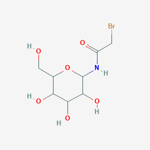 molecular formula C8H14BrNO6 B13739105 2-Bromo-N-(3,4,5-trihydroxy-6-hydroxymethyl-tetrahydro-pyran-2-yl)-acetamide CAS No. 33758-19-9