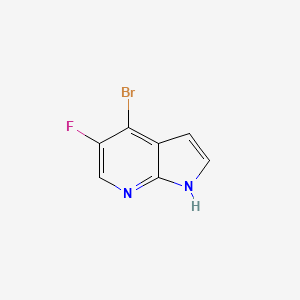 molecular formula C7H4BrFN2 B1373913 4-bromo-5-fluoro-1H-pyrrolo[2,3-b]pyridine CAS No. 916177-01-0