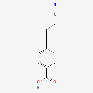 molecular formula C13H15NO2 B1373937 4-(4-Cyano-2-methylbutan-2-yl)benzoic acid CAS No. 1005785-11-4