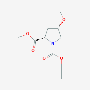 molecular formula C12H21NO5 B1373938 (2S,4S)-1-tert-Butyl 2-methyl 4-methoxypyrrolidine-1,2-dicarboxylate CAS No. 215918-38-0