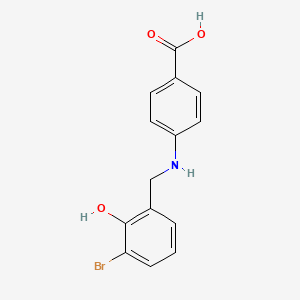 molecular formula C14H12BrNO3 B1373942 4-{[(3-Bromo-2-hydroxyphenyl)methyl]amino}benzoic acid CAS No. 1308617-84-6
