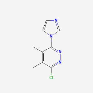 molecular formula C9H9ClN4 B1373943 3-氯-6-(1H-咪唑-1-基)-4,5-二甲基吡啶二嗪 CAS No. 1343243-33-3