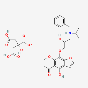 5H-Furo(3,2-g)(1)benzopyran-5-one, 9-(3-(benzylisopropylamino)-2-hydroxypropoxy)-4-hydroxy-7-methyl-, citrate