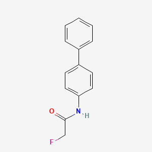 Acetanilide, alpha-fluoro-p-phenyl-