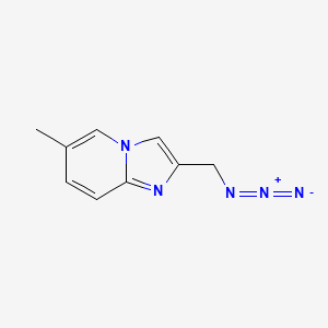 molecular formula C9H9N5 B1373957 2-(叠氮甲基)-6-甲基咪唑并[1,2-a]吡啶 CAS No. 1249915-92-1