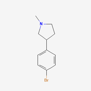 molecular formula C11H14BrN B1373959 3-(4-溴苯基)-1-甲基吡咯烷 CAS No. 1088410-99-4