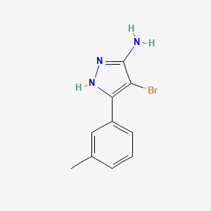 molecular formula C10H10BrN3 B1373962 4-Bromo-5-m-tolyl-1H-pyrazol-3-amine CAS No. 1313254-39-5