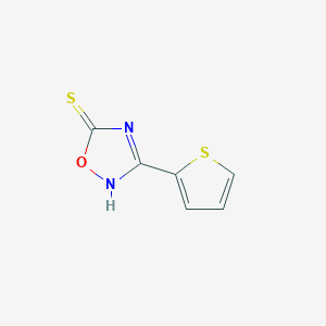 molecular formula C6H4N2OS2 B1373979 3-(Thiophen-2-yl)-1,2,4-oxadiazole-5-thiol CAS No. 1340404-47-8