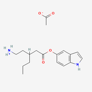 Hexanoic acid, 3-(2-aminoethyl)indol-5-YL ester, monoacetate