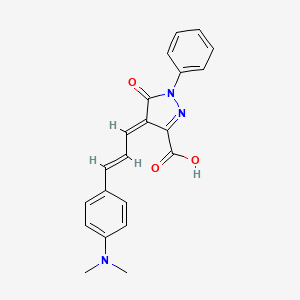 4-(3-(4-(Dimethylamino)phenyl)allylidene)-4,5-dihydro-5-oxo-1-phenyl-1H-pyrazole-3-carboxylic acid