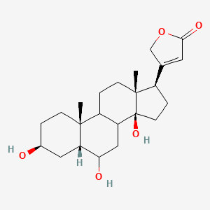 molecular formula C23H34O5 B13739840 3,6,14-Trihydroxycard-20(22)-enolide CAS No. 102305-50-0