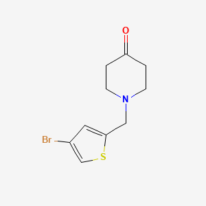 molecular formula C10H12BrNOS B1373994 1-[(4-Bromothiophen-2-yl)methyl]piperidin-4-one CAS No. 1248674-28-3