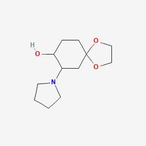 molecular formula C12H21NO3 B1373997 7-(Pyrrolidin-1-yl)-1,4-dioxaspiro[4.5]decan-8-ol CAS No. 1248660-11-8