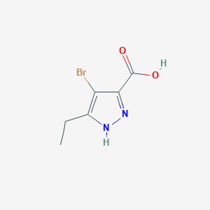 molecular formula C6H7BrN2O2 B1373999 4-bromo-3-ethyl-1H-pyrazole-5-carboxylic acid CAS No. 1291177-22-4