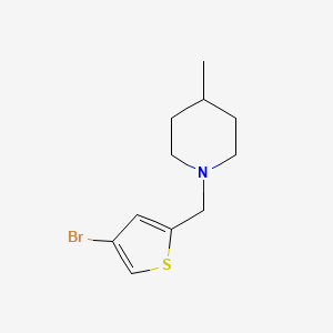 molecular formula C11H16BrNS B1374000 1-[(4-Bromothiophen-2-yl)methyl]-4-methylpiperidine CAS No. 1249622-82-9