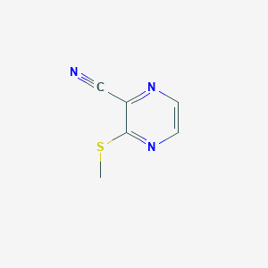 molecular formula C6H5N3S B1374005 3-(甲硫基)吡嗪-2-碳腈 CAS No. 128142-12-1