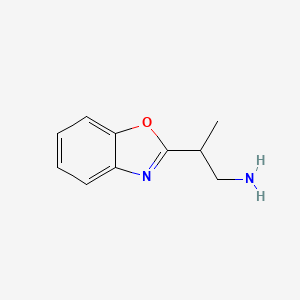 molecular formula C10H12N2O B1374008 2-(1,3-苯并恶唑-2-基)丙-1-胺 CAS No. 1249255-95-5