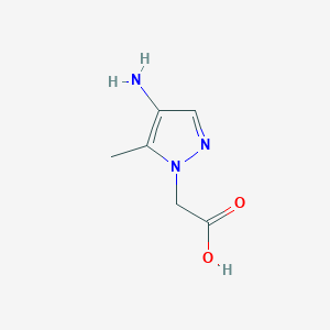 molecular formula C6H9N3O2 B1374010 2-(4-amino-5-methyl-1H-pyrazol-1-yl)acetic acid CAS No. 1343304-07-3