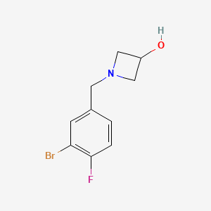 molecular formula C10H11BrFNO B1374011 1-[(3-Bromo-4-fluorophenyl)methyl]azetidin-3-ol CAS No. 1338993-73-9