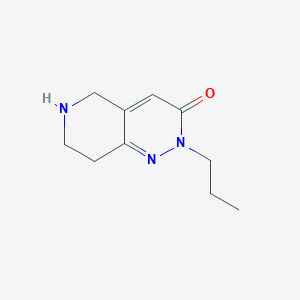 molecular formula C10H15N3O B1374012 2-丙基-2H,3H,5H,6H,7H,8H-吡啶并[4,3-c]吡啶嗪-3-酮 CAS No. 1340321-35-8