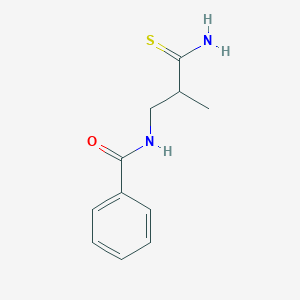 molecular formula C11H14N2OS B1374016 N-(2-氨基羰基硫代-2-甲基乙基)苯甲酰胺 CAS No. 1248302-41-1