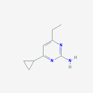 molecular formula C9H13N3 B1374018 4-环丙基-6-乙基嘧啶-2-胺 CAS No. 1341144-24-8