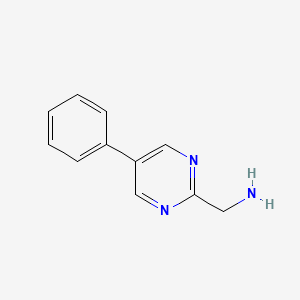 molecular formula C11H11N3 B1374019 (5-Phenylpyrimidin-2-yl)methanamine CAS No. 944903-70-2