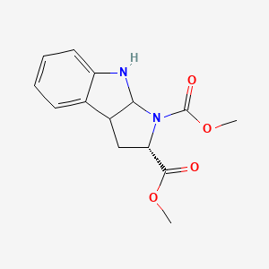 Pyrrolo[2,3-b]indole-1,2(2H)-dicarboxylicacid,3,3a,8,8a-tetrahydro-,dimethyl ester,[2r-(2a,3ab,8ab)]-(9ci)