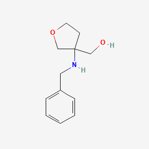 molecular formula C12H17NO2 B1374024 [3-(苄氨基)氧杂环-3-基]甲醇 CAS No. 1343596-03-1