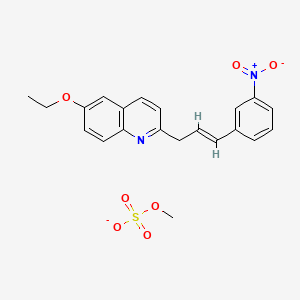 6-ethoxy-2-[(E)-3-(3-nitrophenyl)prop-2-enyl]quinoline;methyl sulfate