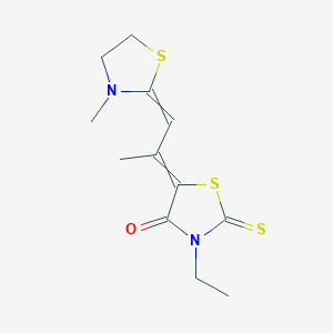 4-Thiazolidinone, 3-ethyl-5-[1-methyl-2-(3-methyl-2-thiazolidinylidene)ethylidene]-2-thioxo-