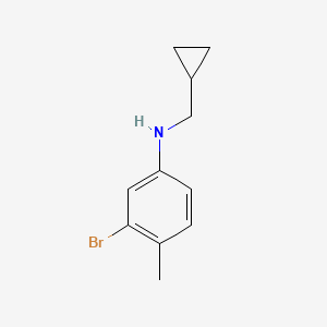 molecular formula C11H14BrN B1374028 3-溴-N-(环丙基甲基)-4-甲基苯胺 CAS No. 1226261-56-8