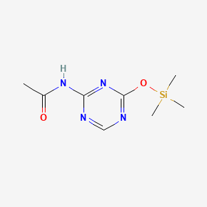 molecular formula C8H14N4O2Si B13740282 N-(4-trimethylsilyloxy-1,3,5-triazin-2-yl)acetamide 