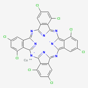 molecular formula C32H8Cl8CuN8 B13740304 Copper, [C,C,C,C,C,C,C,C-octachloro-29H,31H-phthalocyaninato(2-)-kappaN29,kappaN30,kappaN31,kappaN32]- CAS No. 1330-37-6